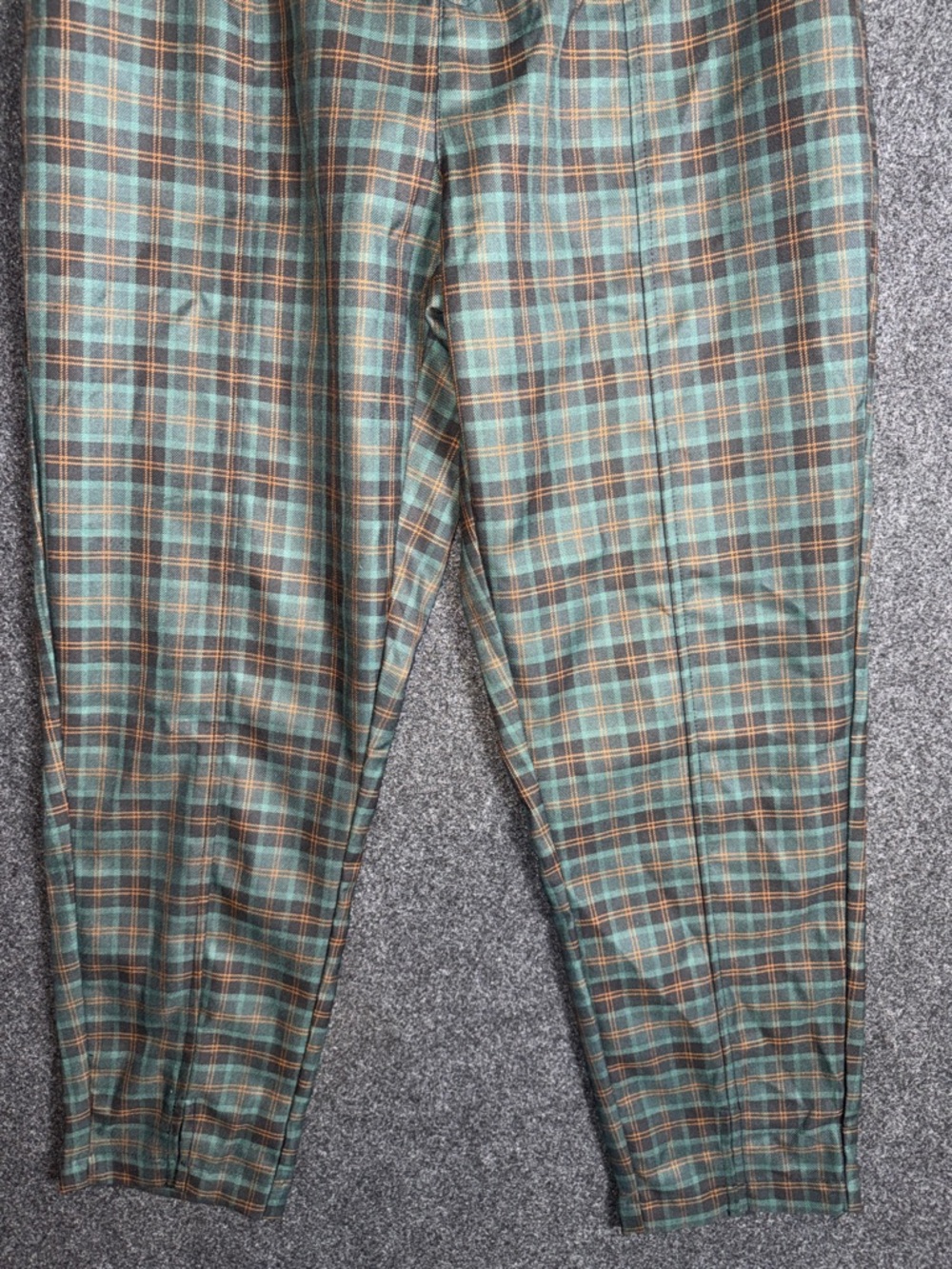 Disturbia Green and Brown Plaid Tapered Chinos 6 - Picture 5 of 8
